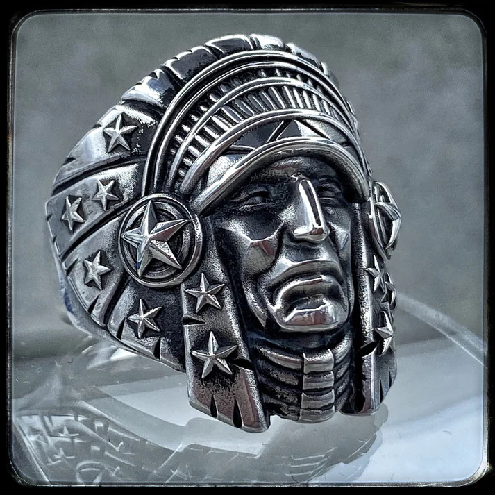 Anello tributo indiano SITTING BULL
