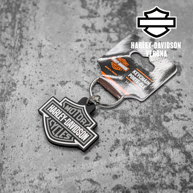 Portachiavi Harley-Davidson® Bar & Shield PVC Grey