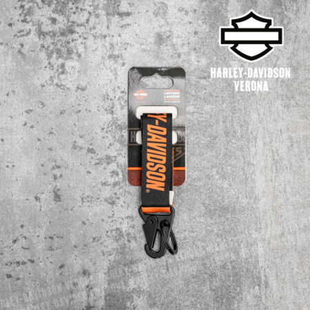 Portachiavi Harley-Davidson® Strap Orange on Black