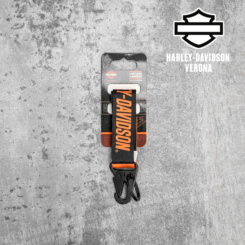 Portachiavi Harley-Davidson® Strap Orange on Black