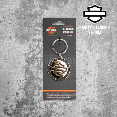 Portachiavi Harley-Davidson® Gold Black B&S Silhouette