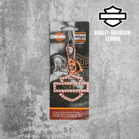 Portachiavi Harley-Davidson® Bling Gems Rose Gold Silhouette