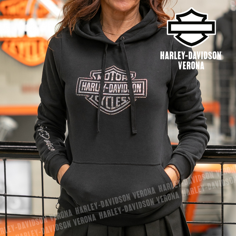 Felpa con cappuccio Harley-Davidson® Essential Bling Pullover Fleece Hoodie - Harley Black