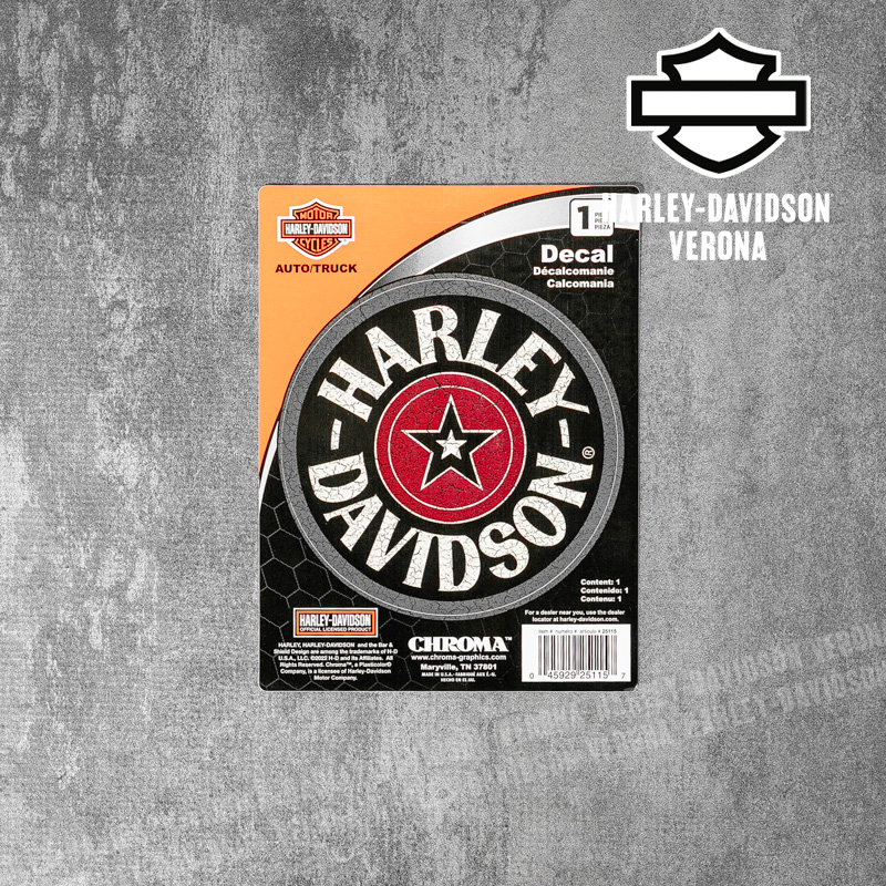 Adesivo Harley-Davidson® Circle Star Distressed