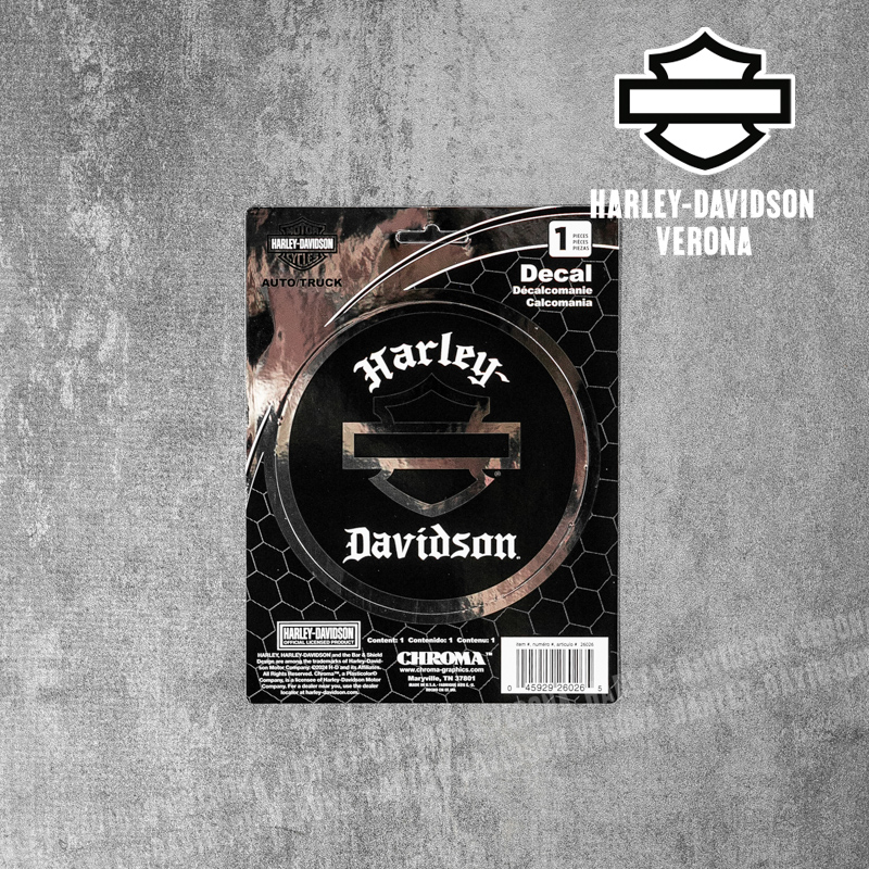 Adesivo Harley-Davidson® Chrome B&S Silhouette Old English