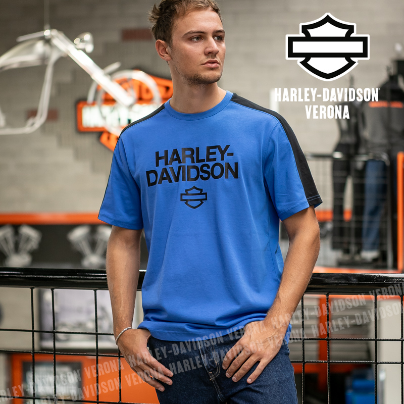 T-shirt Harley-Davidson® Tech Coolmax® Nebulas Blue - Harley Black