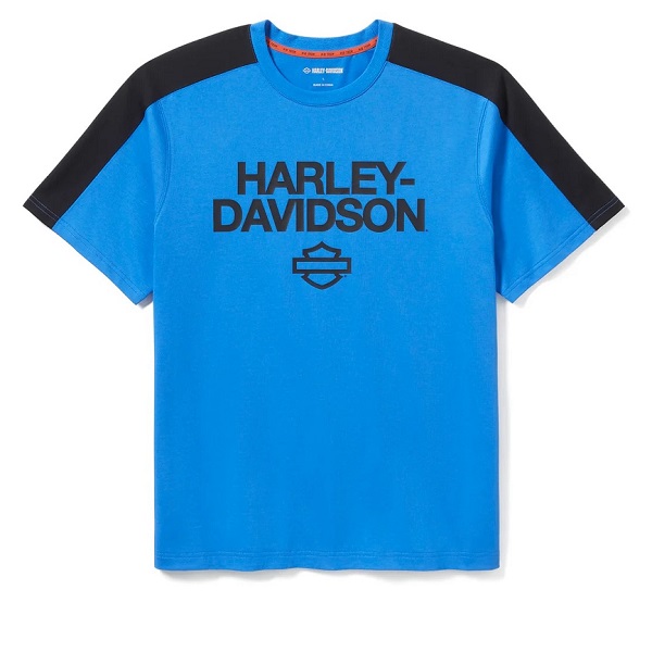 T-shirt Harley-Davidson® Tech Coolmax® Nebulas Blue - Harley Black