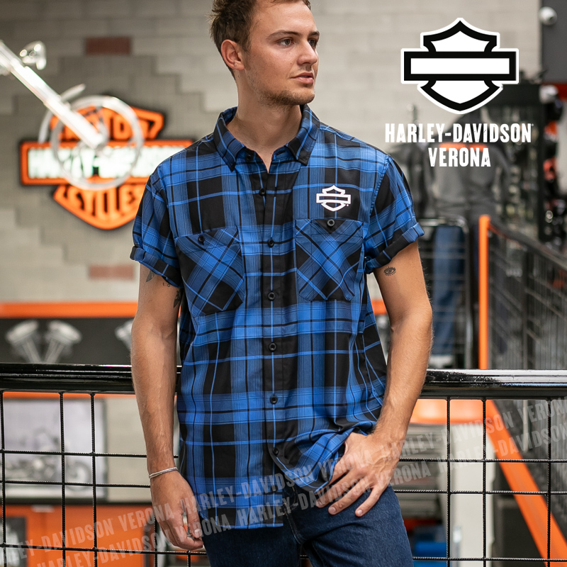 Camicia Harley-Davidson® TECH Coolmax® Blue Black