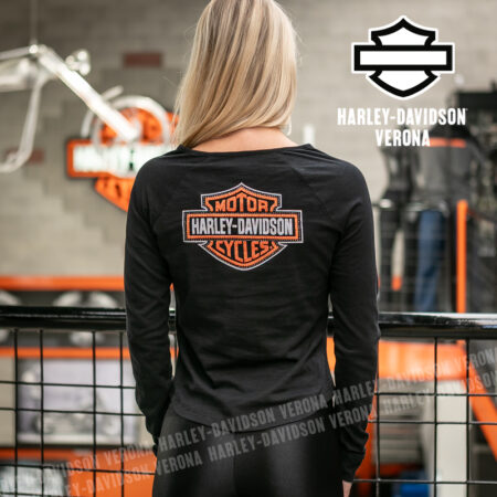Maglia Harley Davidson® Essential Bling Keyhole - Harley Black