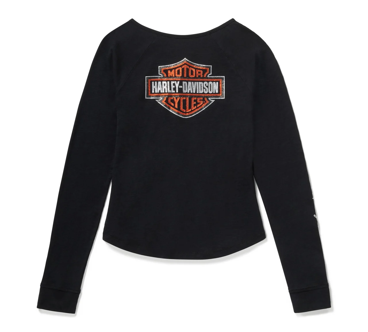 Maglia Harley Davidson® a coste Essential Bling Keyhole - Harley Black