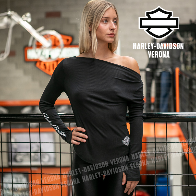 Maglia a maniche lunghe Harley-Davidson® Essential Off The Shoulder