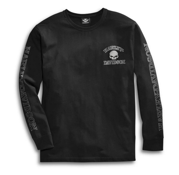 Maglia a maniche lunghe Harley-Davidson® Willie G Skull Black