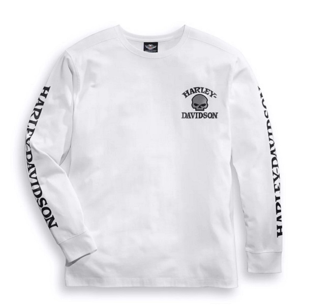 Maglia a maniche lunghe Harley-Davidson® Willie G Skull White
