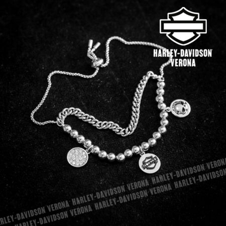 Braccialetto Harley-Davidson® Charm Double Row Slider
