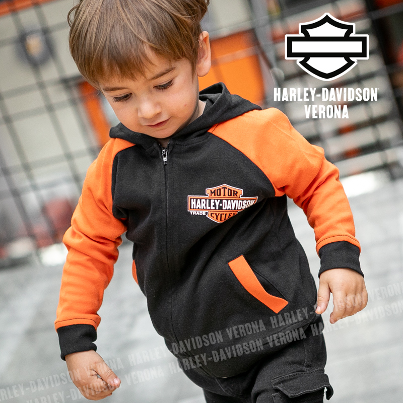 Felpa zippata da bambino Harley-Davidson® Bar & Shield