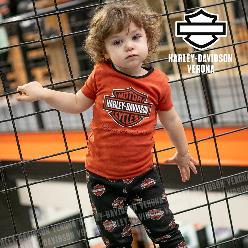 Pigiama da bimbi Harley-Davidson® Orange Bar & Shield