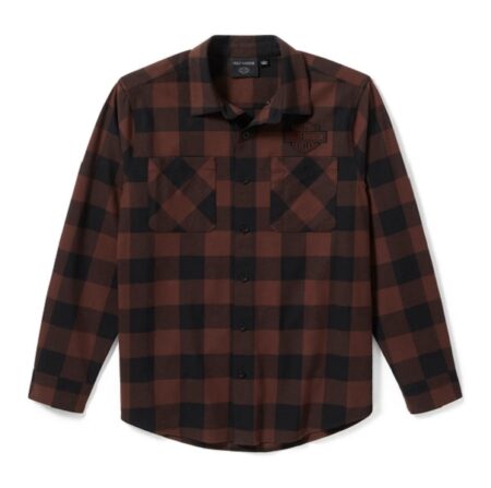 Camicia a maniche lunghe Harley-Davidson® Buffalo Check Flanel - Harley Black/Coffee