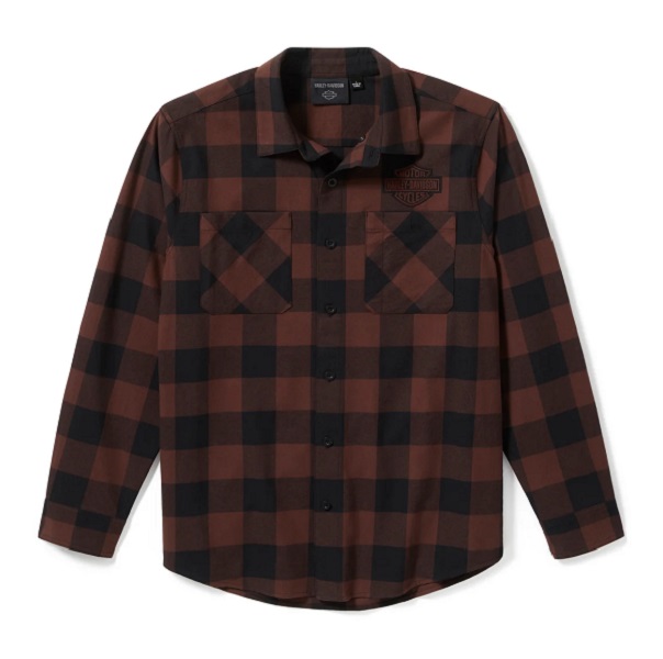 Camicia a maniche lunghe Harley-Davidson® Buffalo Check Flanel - Harley Black/Coffee