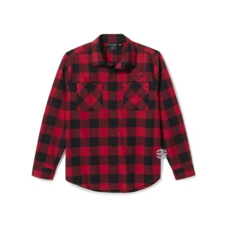 Camicia a maniche lunghe Harley-Davidson® Buffalo Check Flanel – Harley Black/Red
