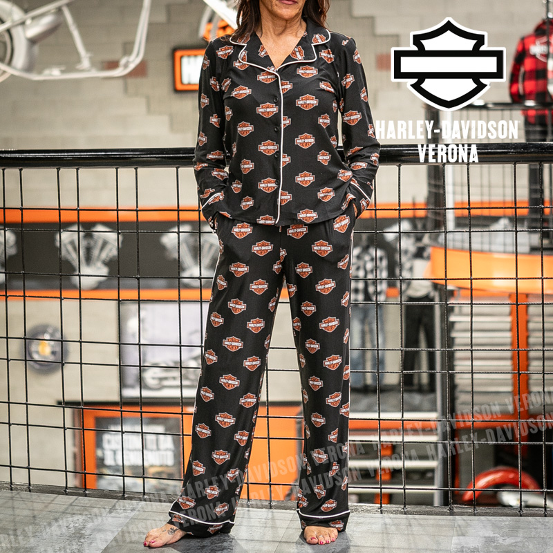 Pigiama da donna Harley-Davidson® B&S Orange/Black