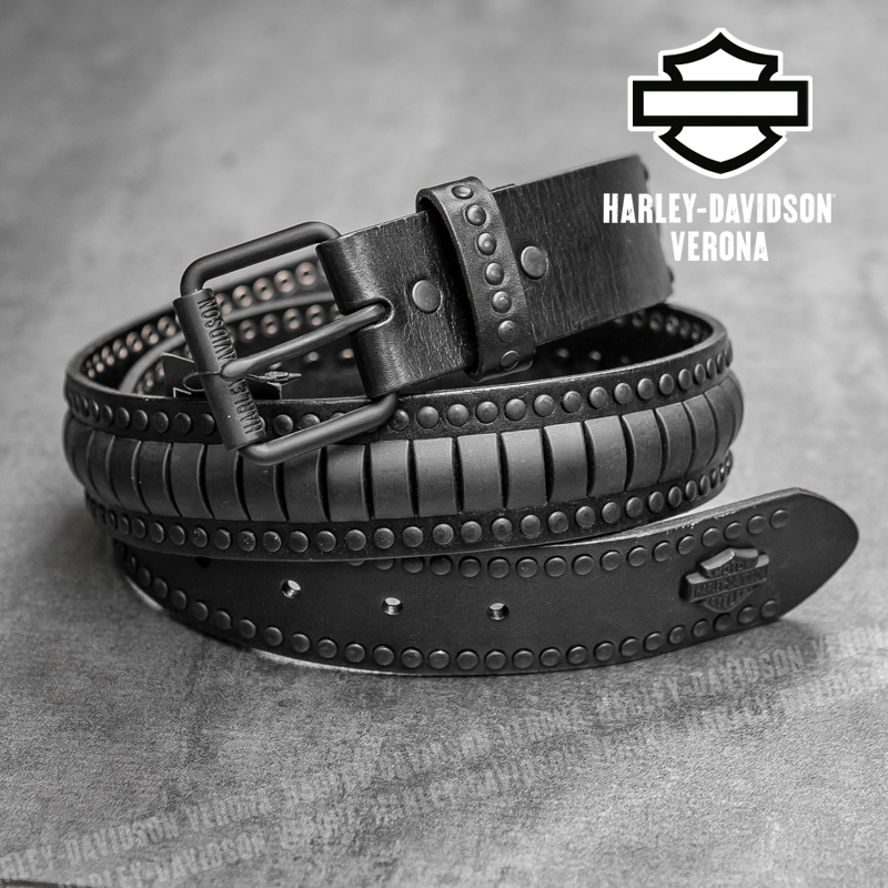 Cintura in pelle Harley-Davidson® Black Cilynder