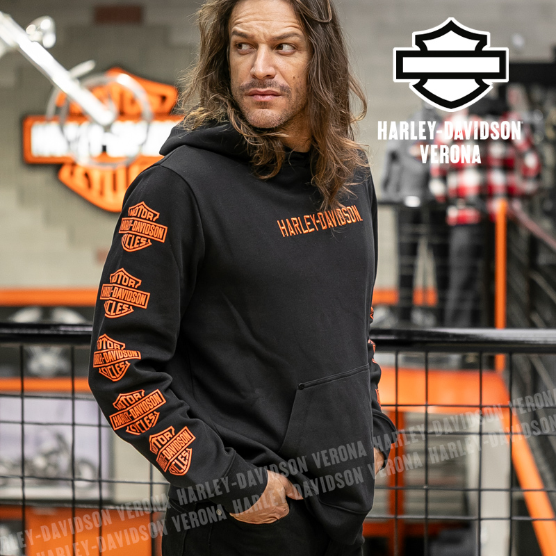Felpa con cappuccio Harley-Davidson® Essential Bar & Shield - Harley Black