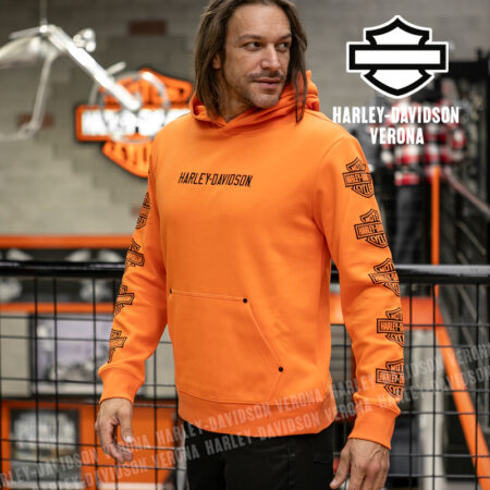 Felpa con cappuccio Harley-Davidson® Essential Bar & Shield - Harley Orange