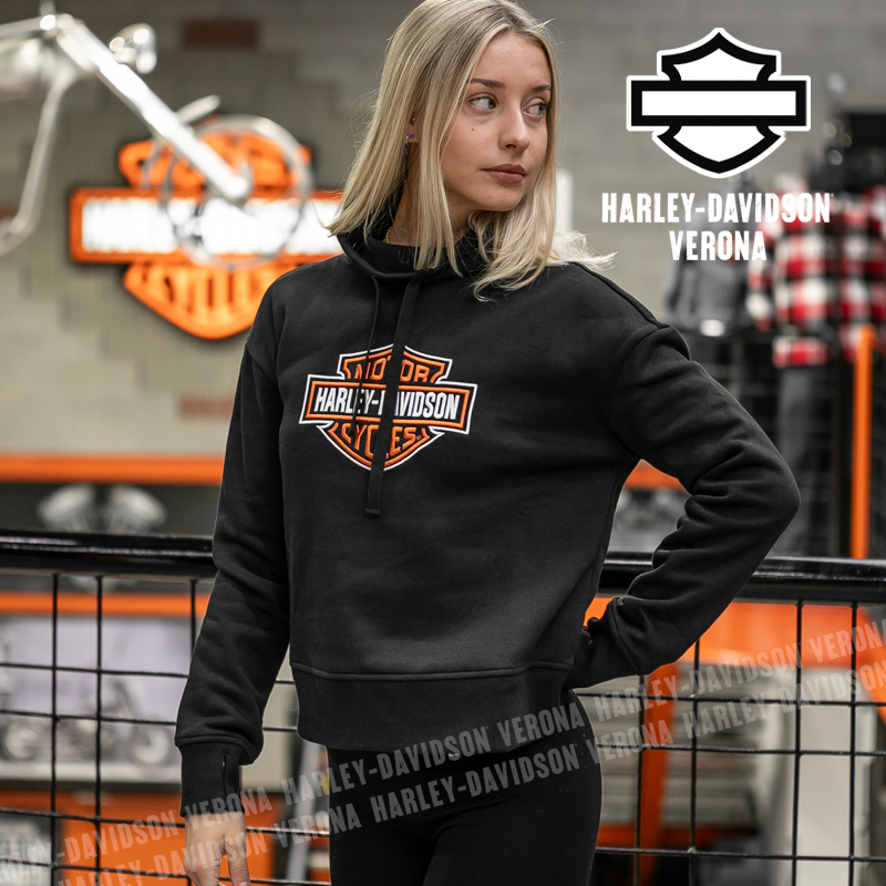 Felpa con collo a imbuto Harley-Davidson® - Harley Black