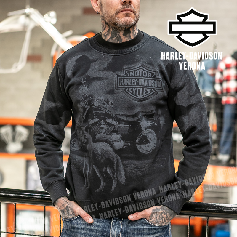 Felpa girocollo Harley-Davidson® Lone Wolf Lowrider