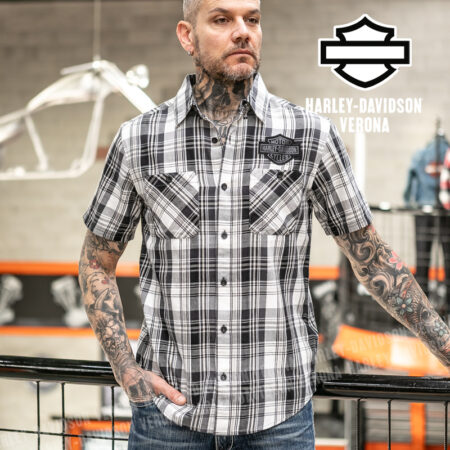 Camicia Harley-Davidson® Plaid Bar&Shield - Ghost Grey & Asphalt