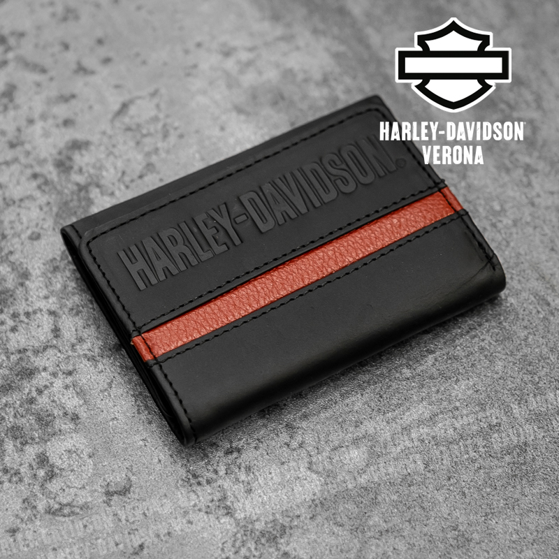 Portafoglio Harley-Davidson® Center Block Trifold Orange - immagine 2