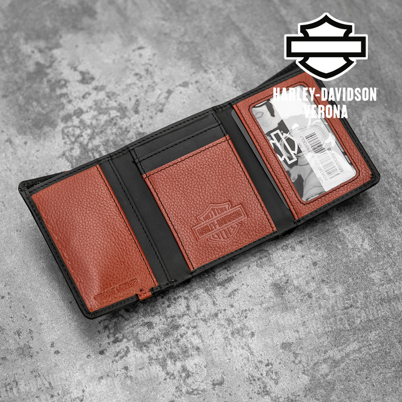Portafoglio Harley-Davidson® Center Block Trifold Orange - immagine 4