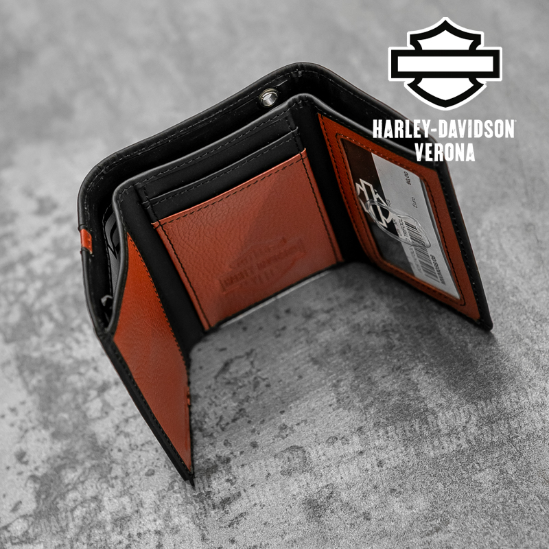 Portafoglio Harley-Davidson® Center Block Trifold Orange - immagine 5