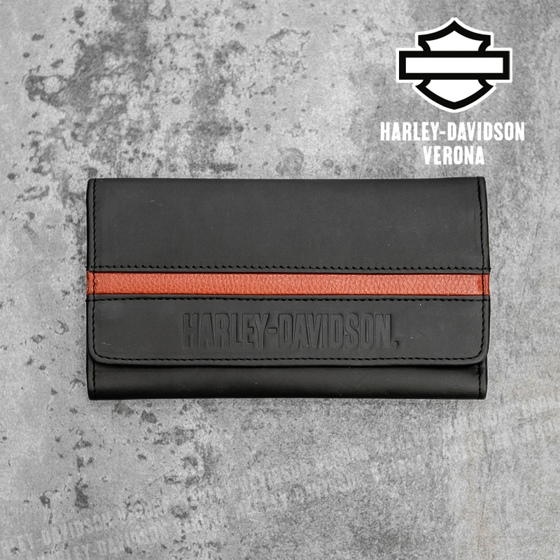 Portafoglio Harley-Davidson® Center Block Trucker Black