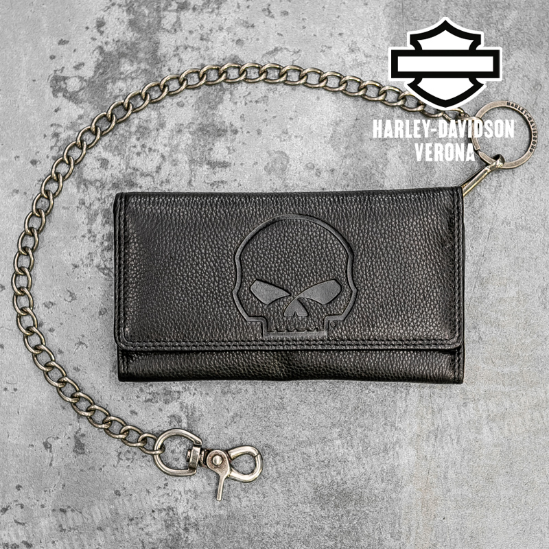 Portafoglio con catena Harley-Davidson® Trucker Willie G Skull