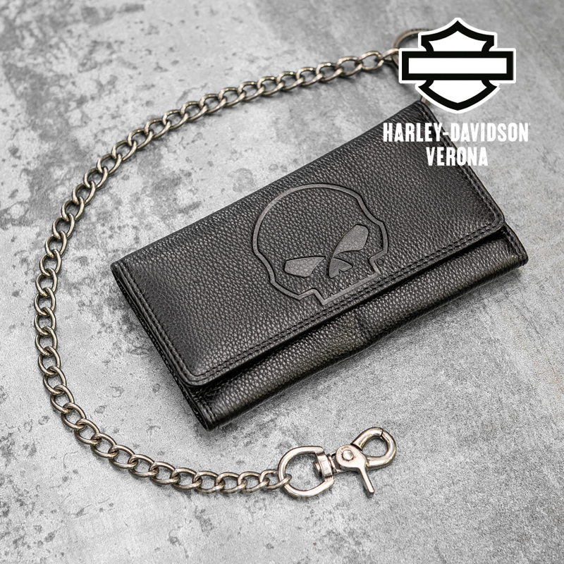 Portafoglio con catena Harley-Davidson® Trucker Willie G Skull - immagine 2
