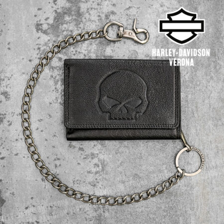 Portafoglio con catena Harley-Davidson® Med Willie G Skull