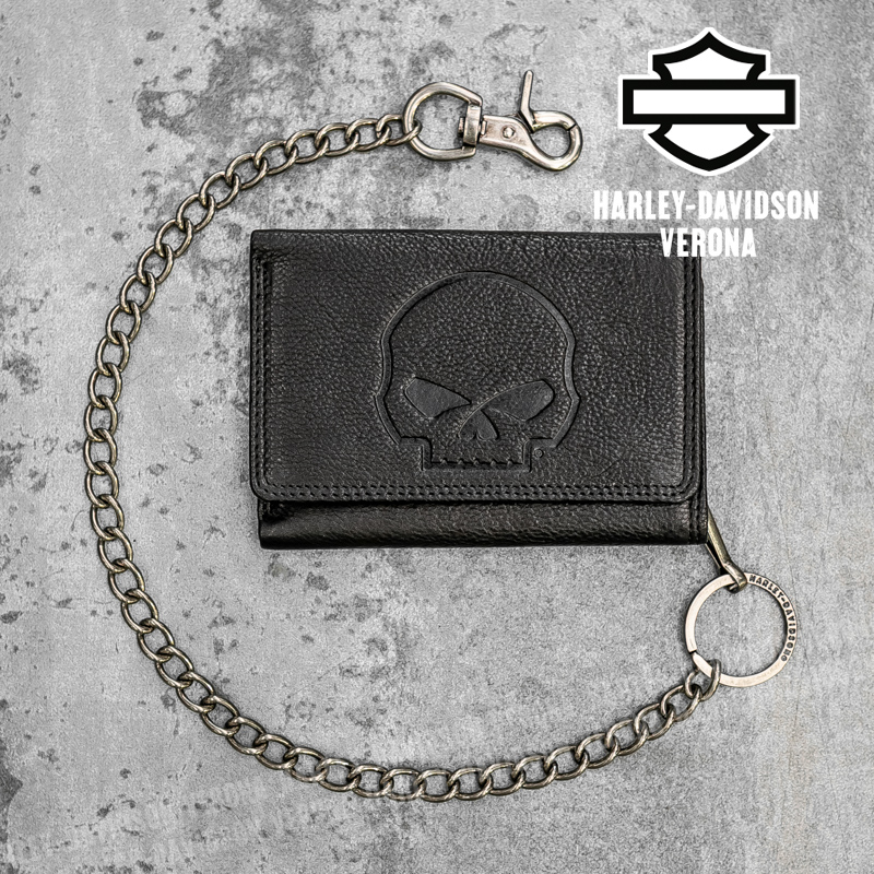 Portafoglio con catena Harley-Davidson® Med Willie G Skull
