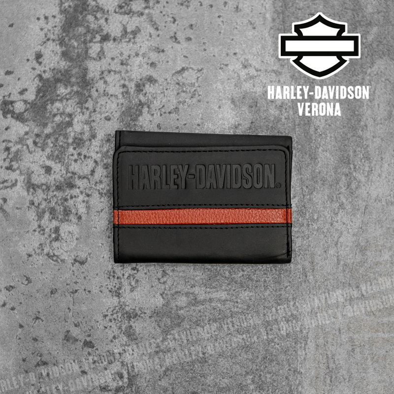 Portafoglio Harley-Davidson® Center Block Trifold Orange