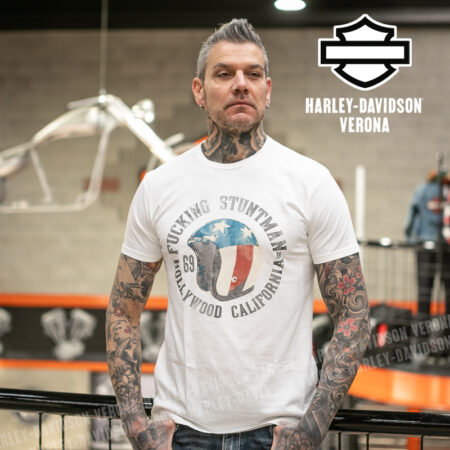 T-shirt Rude Riders Hollywood Stuntman White