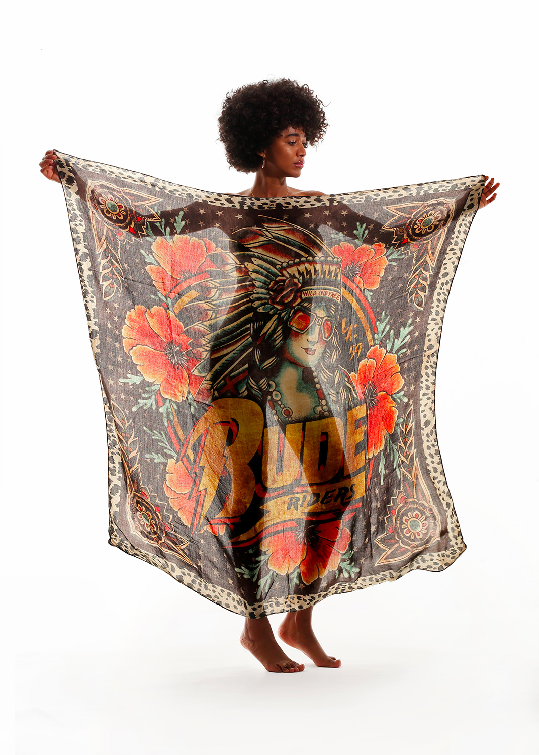 Foulard Black Indian