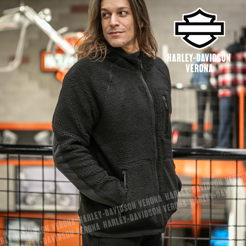 Harley-Davidson Baby Boys Sherpa Hooded Jacket - Bar & Shield Logo