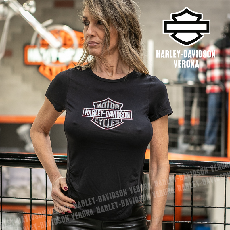 T-shirt Harley-Davidson® Beveled Bar & Shield Bling