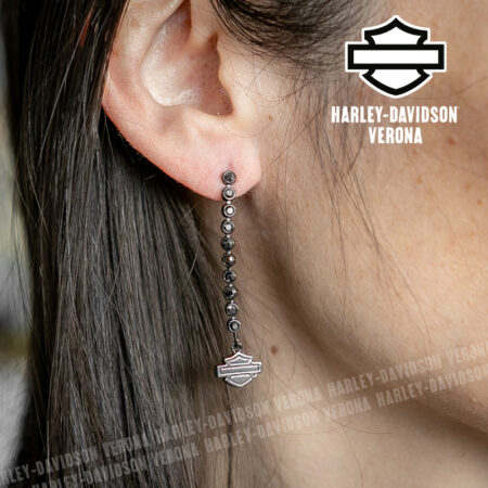 Orecchini pendenti Harley-Davidson® B&S Hematite