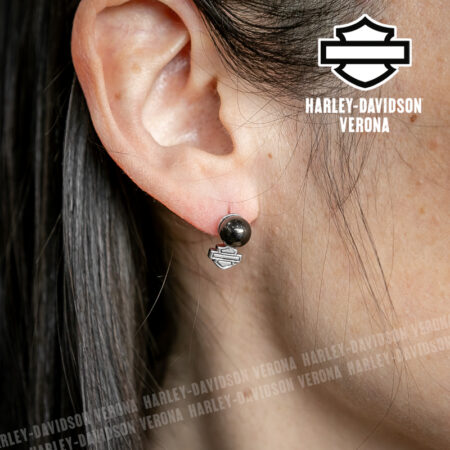 Orecchini Harley-Davidson® Brass Hematite Pearl