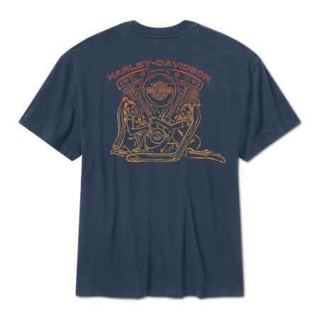 T-shirt Harley-Davidson® Engine Twins - Indigo Mood