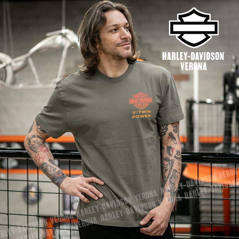T-shirt Harley-Davidson® Engine Twins - Grape Leaf