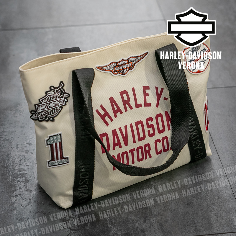 Borsa Vintage Patch Tote Harley-Davidson® color naturale - immagine 4