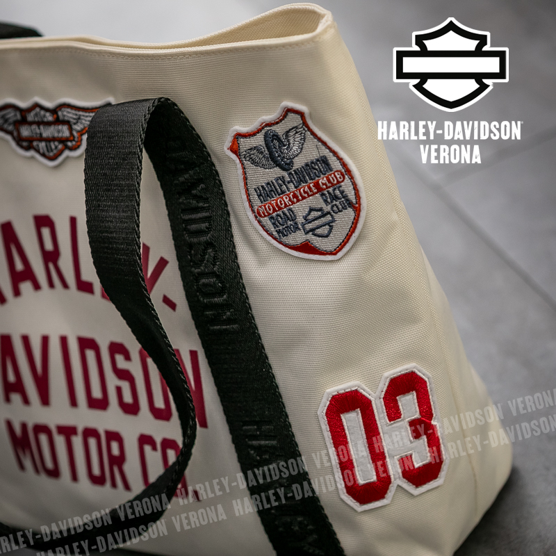 Borsa Vintage Patch Tote Harley-Davidson® color naturale - immagine 6
