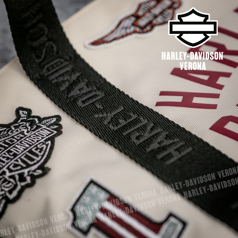 Borsa Vintage Patch Tote Harley-Davidson® color naturale - immagine 8